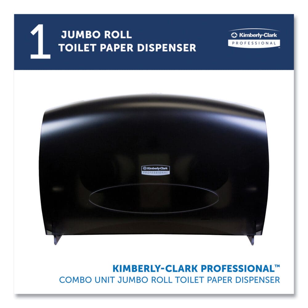 Cored JRT Jumbo Combo Tissue Dispenser, 20.4 x 5.8 x 13.1, Smoke/Gray - Image 11