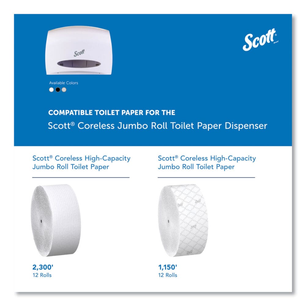 Essential Coreless Jumbo Roll Tissue Dispenser, 14.25 x 6 x 9.75, White - Image 7