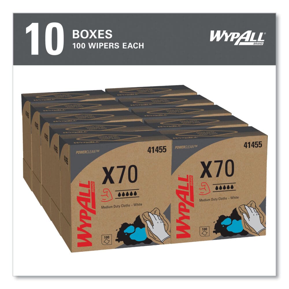 X70 Cloths, POP-UP Box, 9.13 x 16.8, White, 100/Box, 10 Boxes/Carton - Image 3