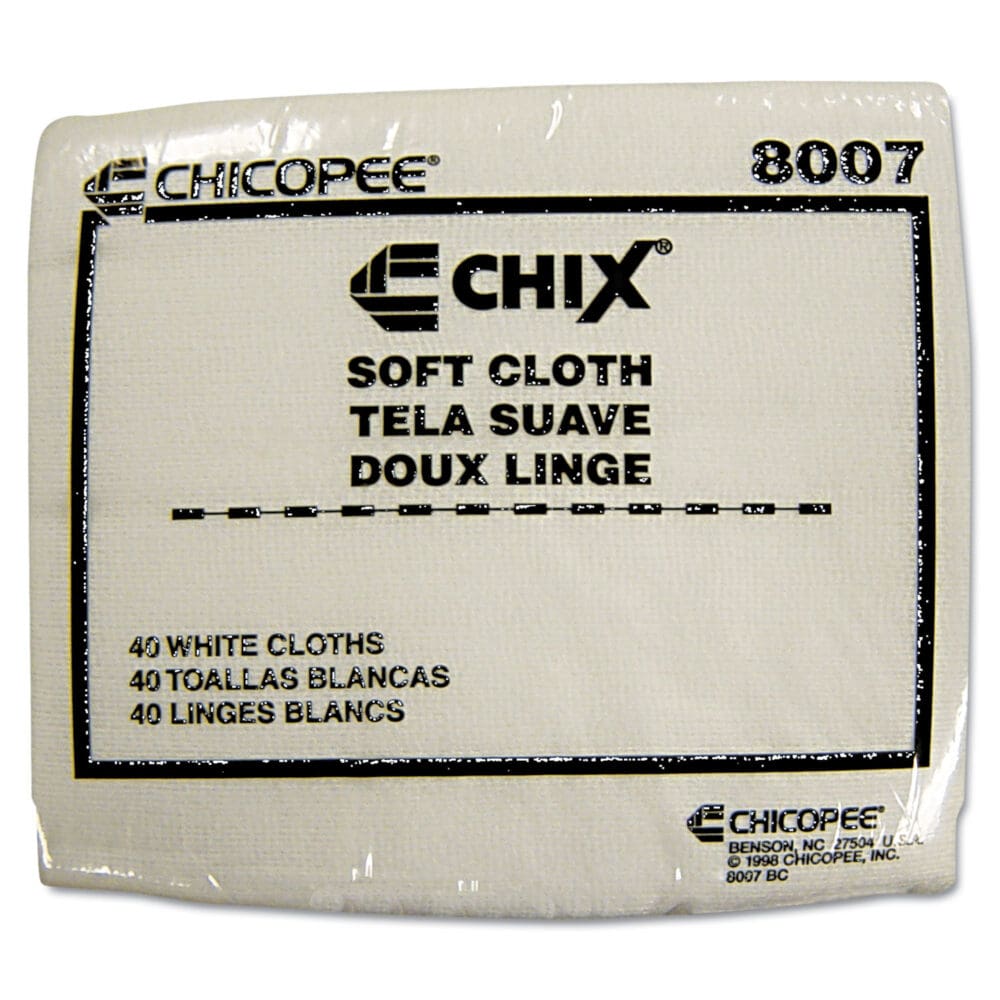 Soft Cloths, 13 x 15, White, 40/Pack, 30 Packs/Carton