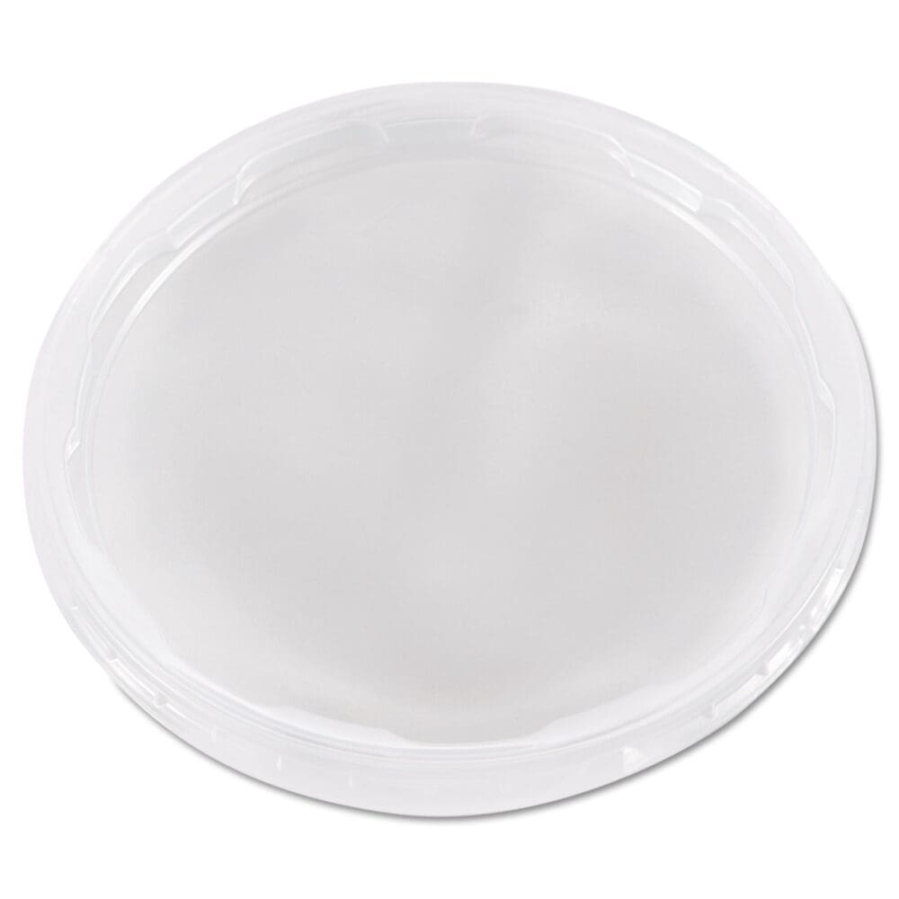 Deli Container Lids, Plug-Style, Clear, Plastic, 50/Pack, 10 Packs/Carton