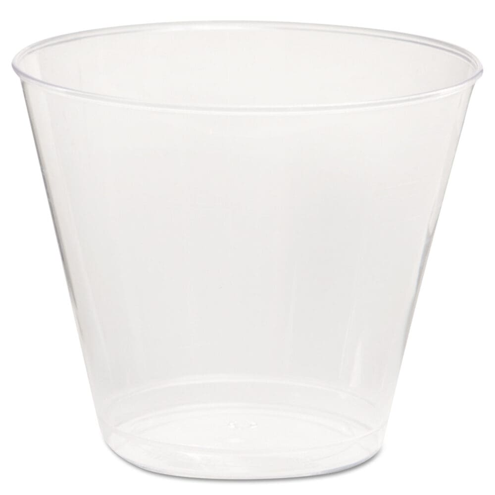 Comet Plastic Tumbler, 5 oz, Clear, Squat, 50/Pack, 20 Packs/Carton