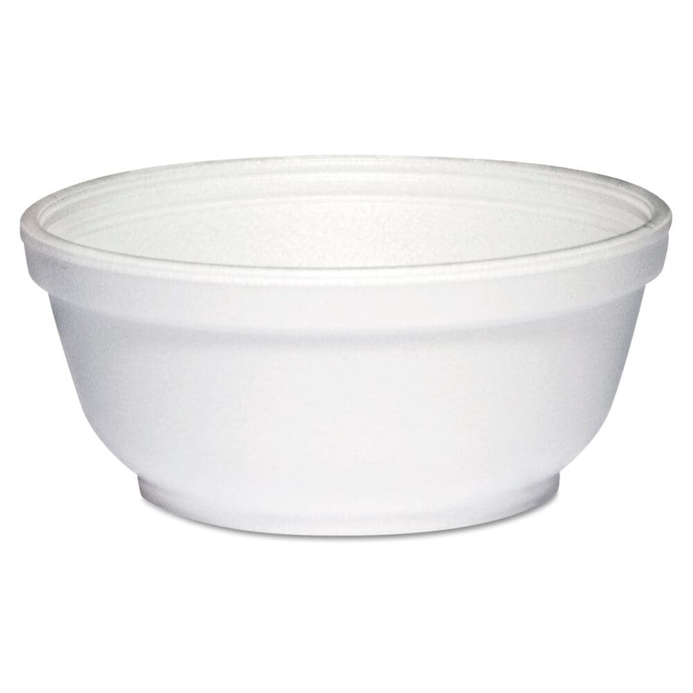 Foam Bowls, 8 oz, White, 50/Pack, 20 Packs/Carton