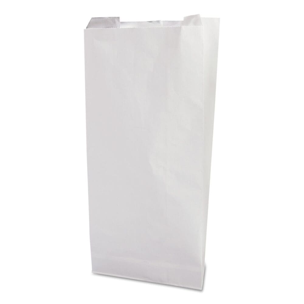 Grease-Resistant Single-Serve Bags, 6" x 6.5", White, 2,000/Carton