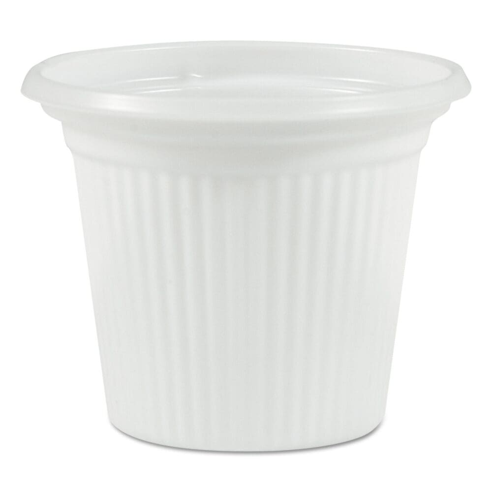 Plastic Condiment Cups, 0.75 oz, Translucent, 250/Sleeve, 20 Sleeves/Carton