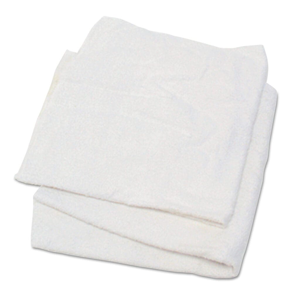 Woven Terry Rags, White, 15 x 17, 25 lb/Carton