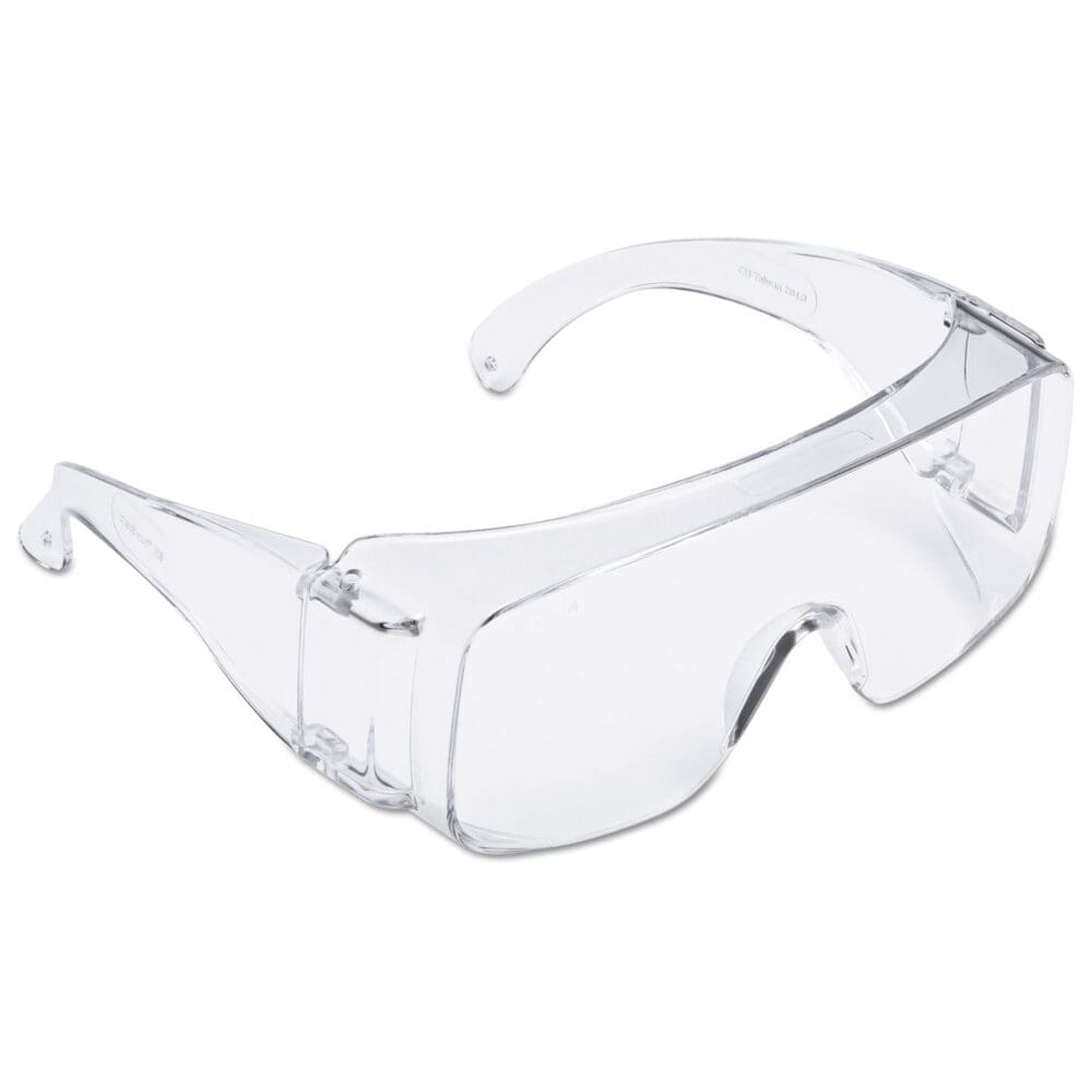 Tour Guard V Safety Glasses, One Size Fits Most, Clear Frame/Lens, 20/Box