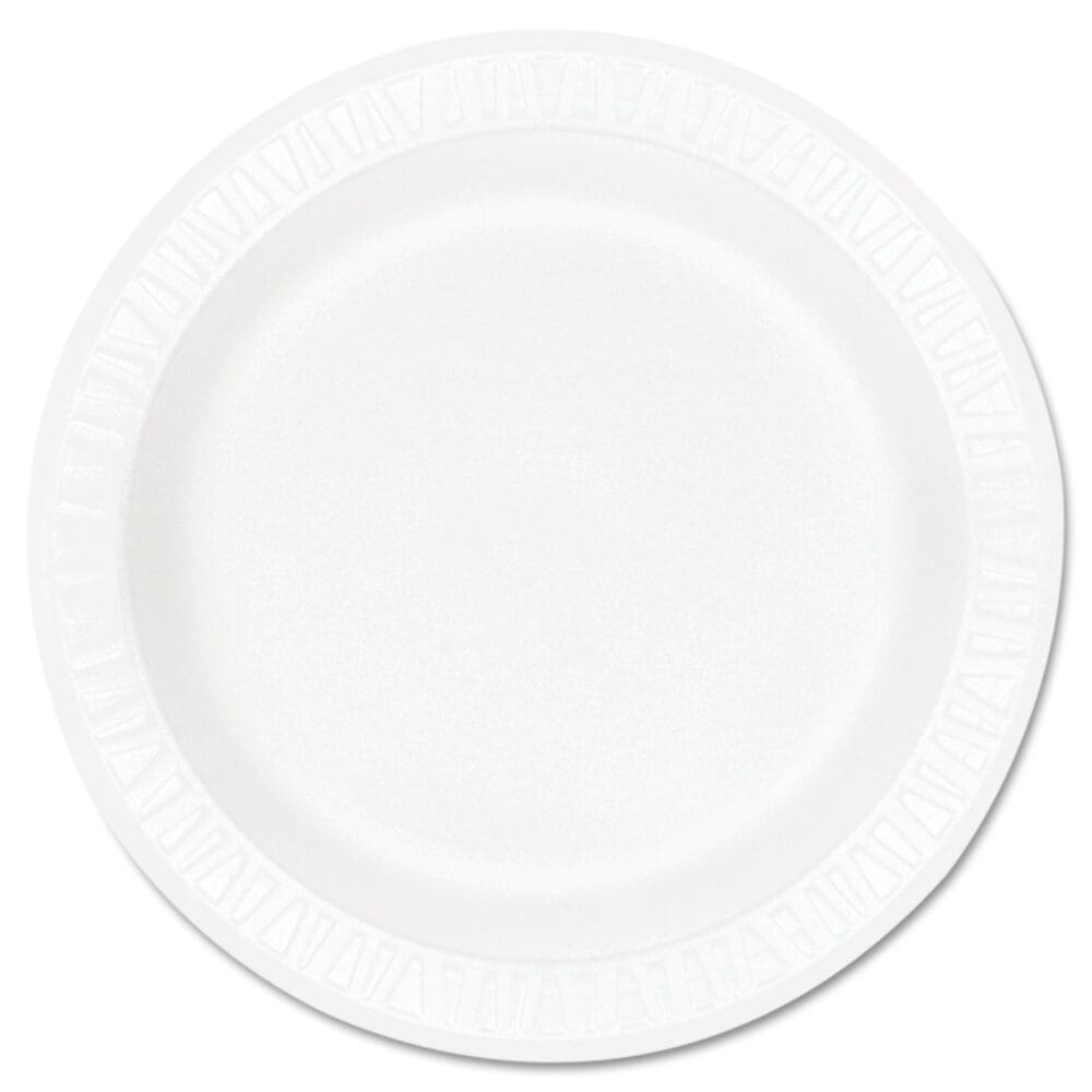 Concorde Foam Plate, 9" dia, White, 125/Pack, 4 Packs/Carton