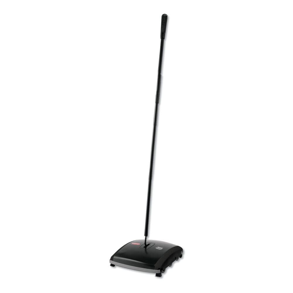 Dual Action Sweeper, 44" Steel/Plastic Handle, Black/Yellow