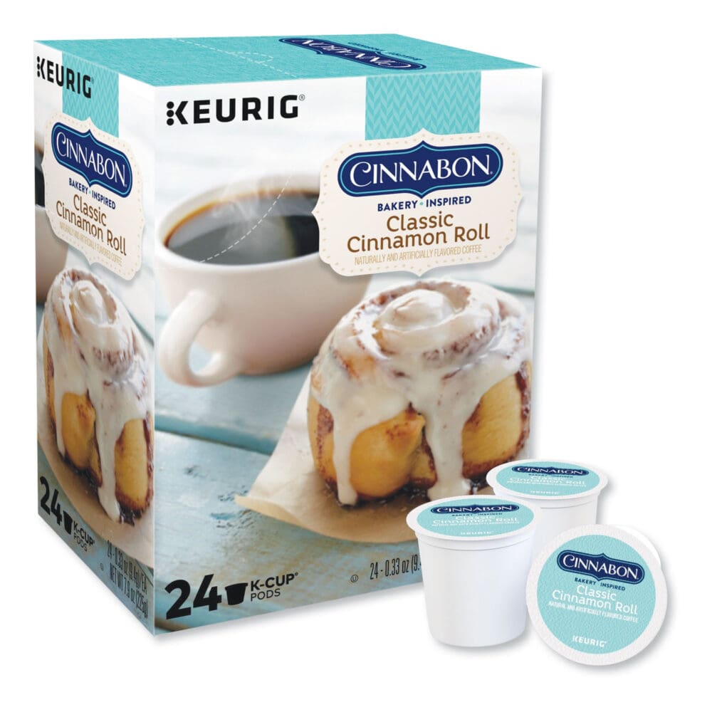 Cinnabon Classic Cinnamon Roll Coffee K-Cups, 24/Box