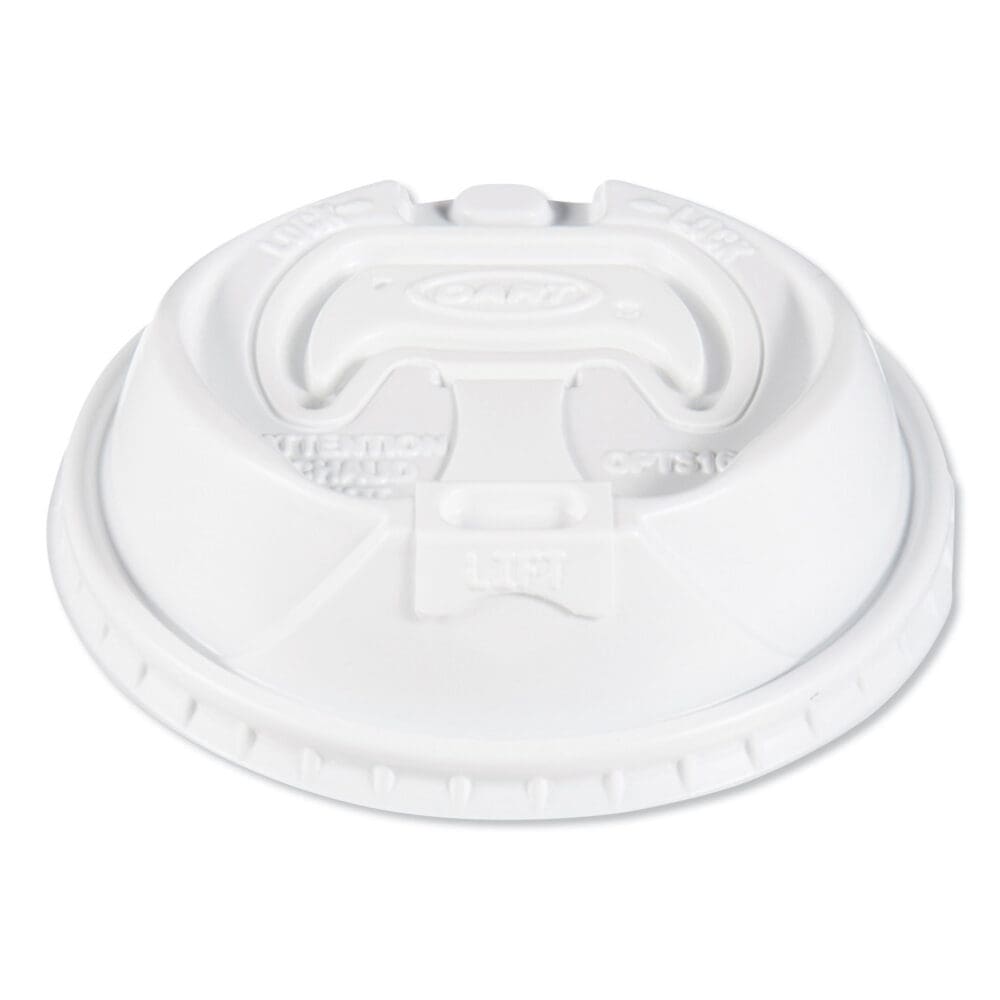 Optima Reclosable Lids for Hot Paper Cups, Fits 10 oz to 24 oz Cups, White, 1,000/Carton