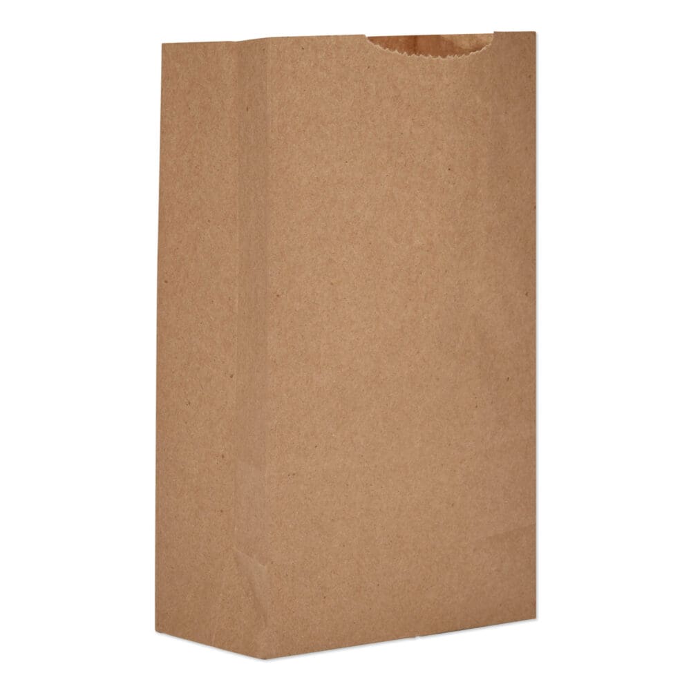 Grocery Paper Bags, 52 lb Capacity, #3, 4.75" x 2.94" x 8.04", Kraft, 500 Bags