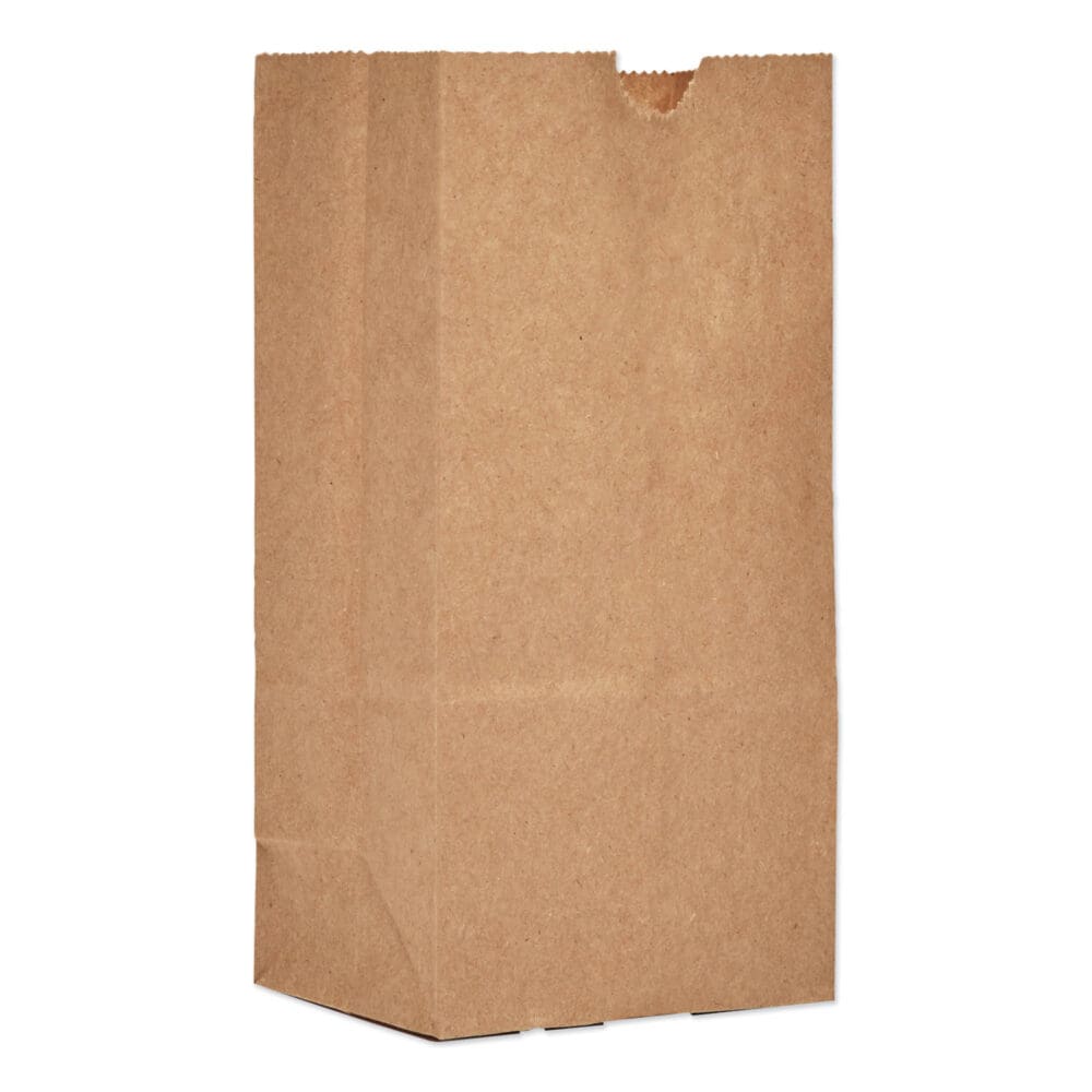 Grocery Paper Bags, 30 lb Capacity, #1, 3.5" x 2.38" x 6.88", Kraft, 500 Bags