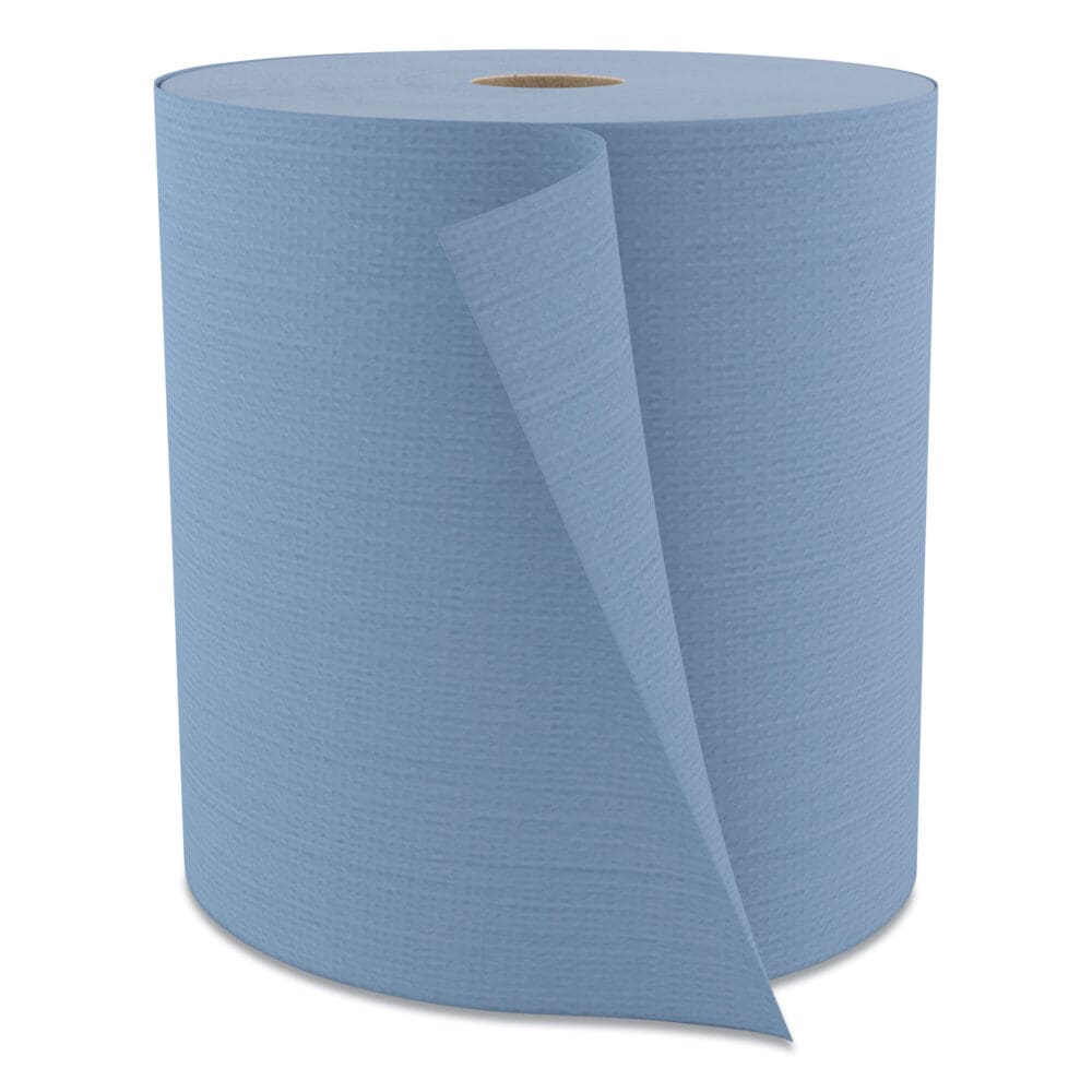 Tuff-Job Spunlace Towels, Jumbo Roll, 12 x 13, Blue, 475/Roll