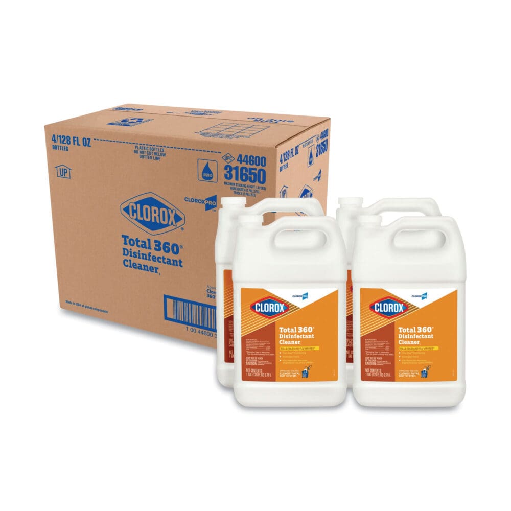 Total 360 Disinfectant Cleaner, 128 oz Bottle, 4/Carton