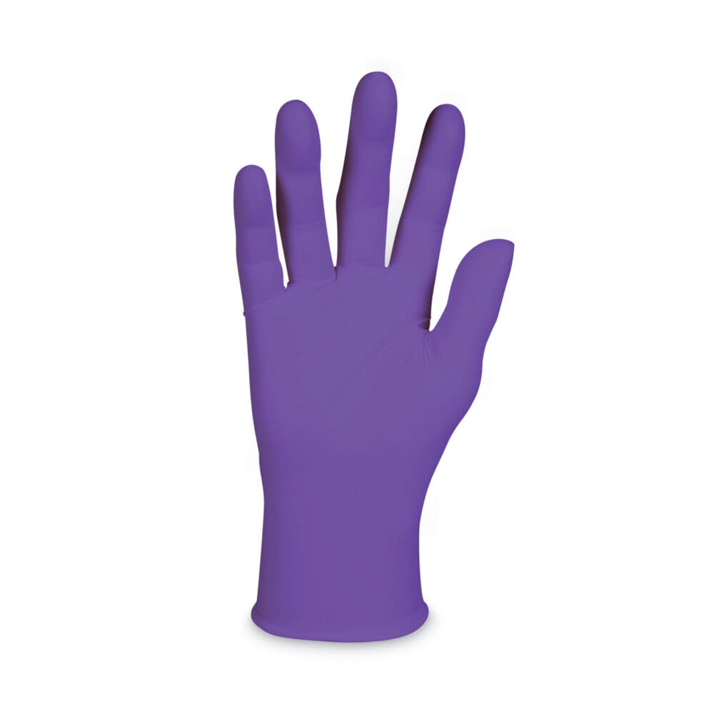 PURPLE NITRILE Exam Gloves, 242 mm Length, X-Large, Purple, 90/Box