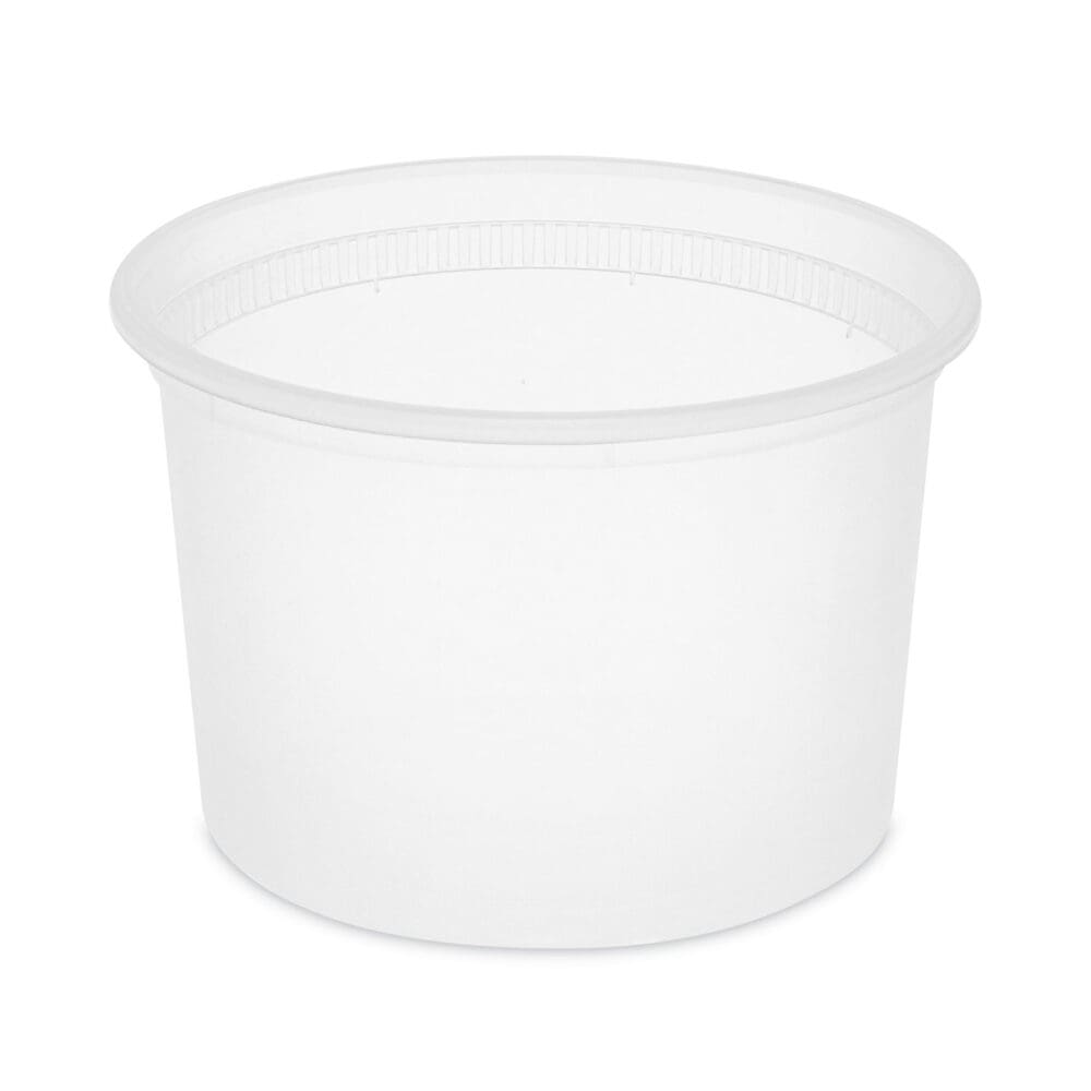 Newspring DELItainer Microwavable Container, 64 oz, 4.5 x 4.5 x 6.35, Natural, Plastic, 120/Carton