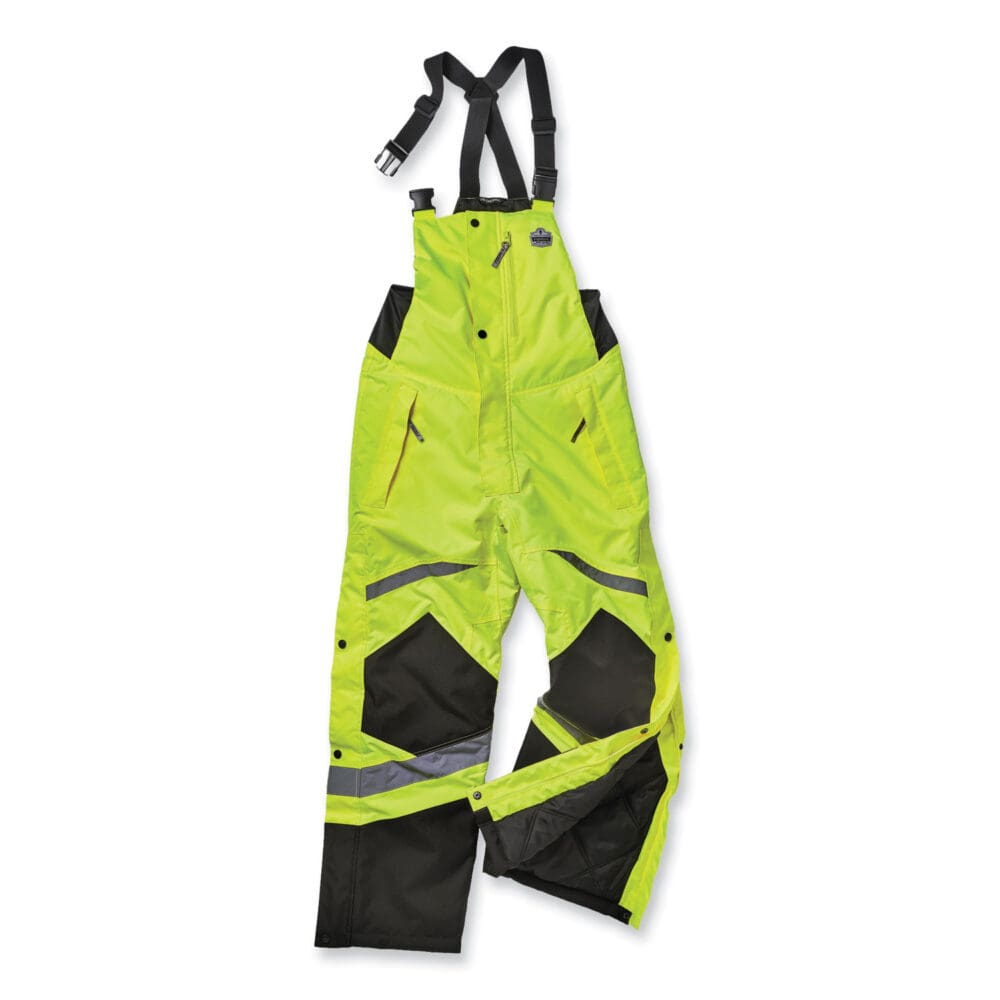 GloWear 8928 Class E Hi-Vis Insulated Bibs, Medium, Lime, Ships in 1-3 Business Days