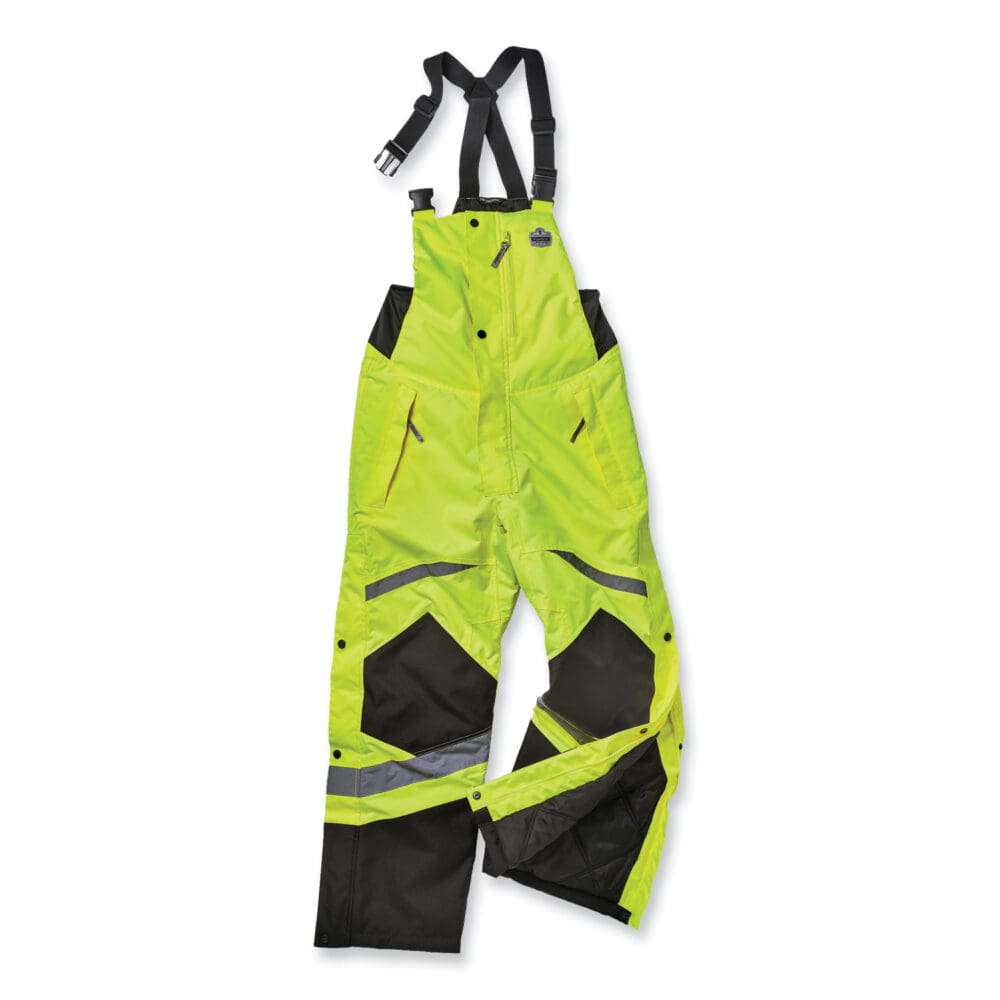 GloWear 8928 Class E Hi-Vis Insulated Bibs, 4X-Large, Lime, Ships in 1-3 Business Days