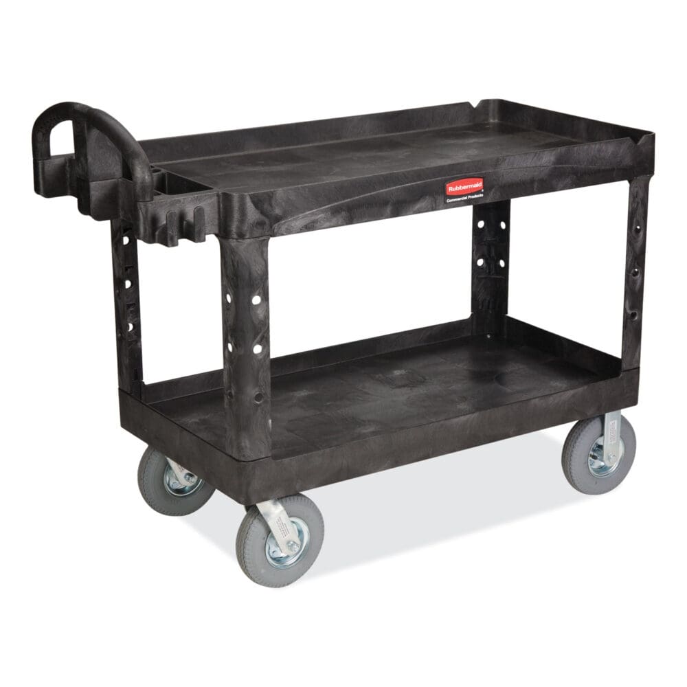 Heavy-Duty Platform Truck Cart, 1,200 lb Capacity, 24 x 48 Platform, Black