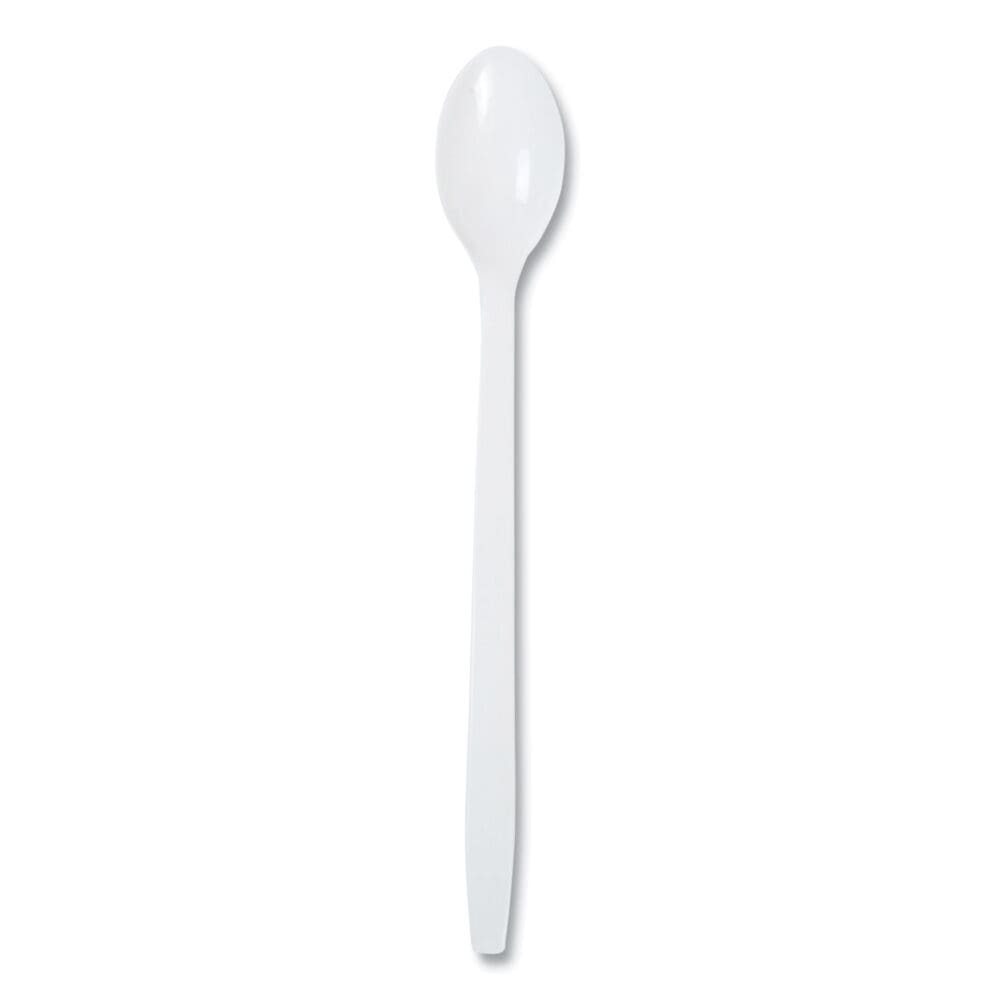 Polypropylene Cutlery, Soda Spoon, 7.87", White, 1,000/Carton